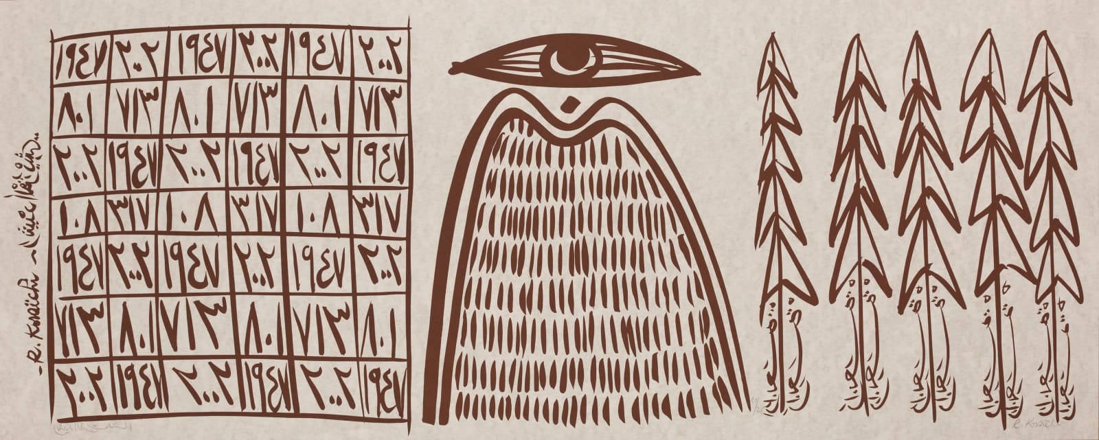 Rachid Koraïchi, The Angel with the Broken Feather, 2003