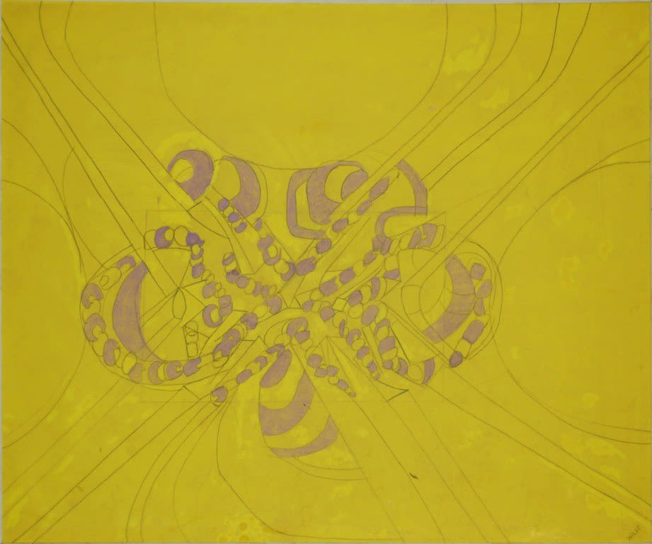 Gerald Wilde, Yellow Abstract, 1984