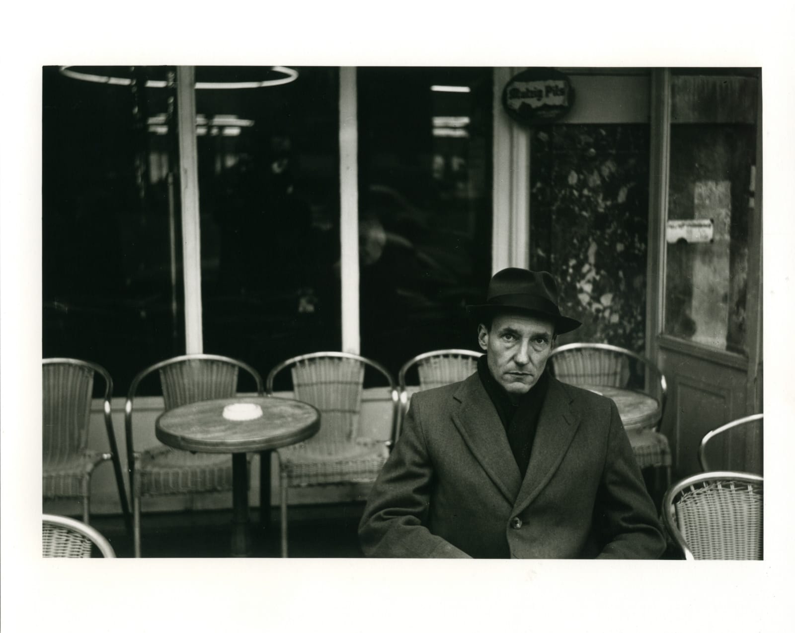 Brion Gysin, William Burroughs near the Beat Hotel, Paris, La Palette 'Junky Cafe', rue de Seine (Naked Lunch Launch series, Paris, October 1959), 1959