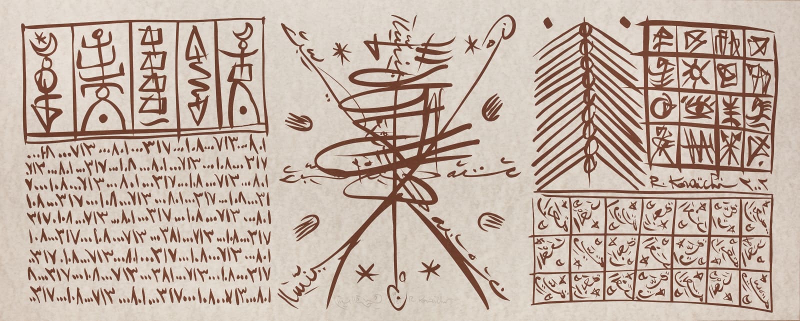 Rachid Koraïchi, The Angel with the Broken Feather, 2003