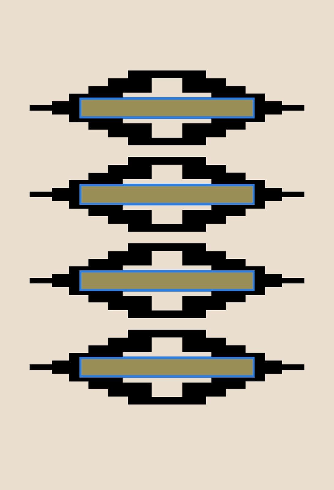 Jordan Ann Craig, Criss Cross; Olive Over Blue, 2019