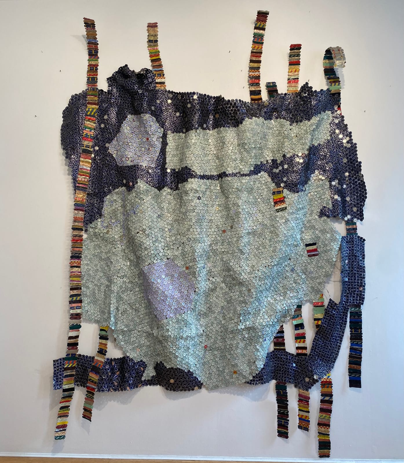 El Anatsui, Earth struggling to grow roots and leaves, 2023