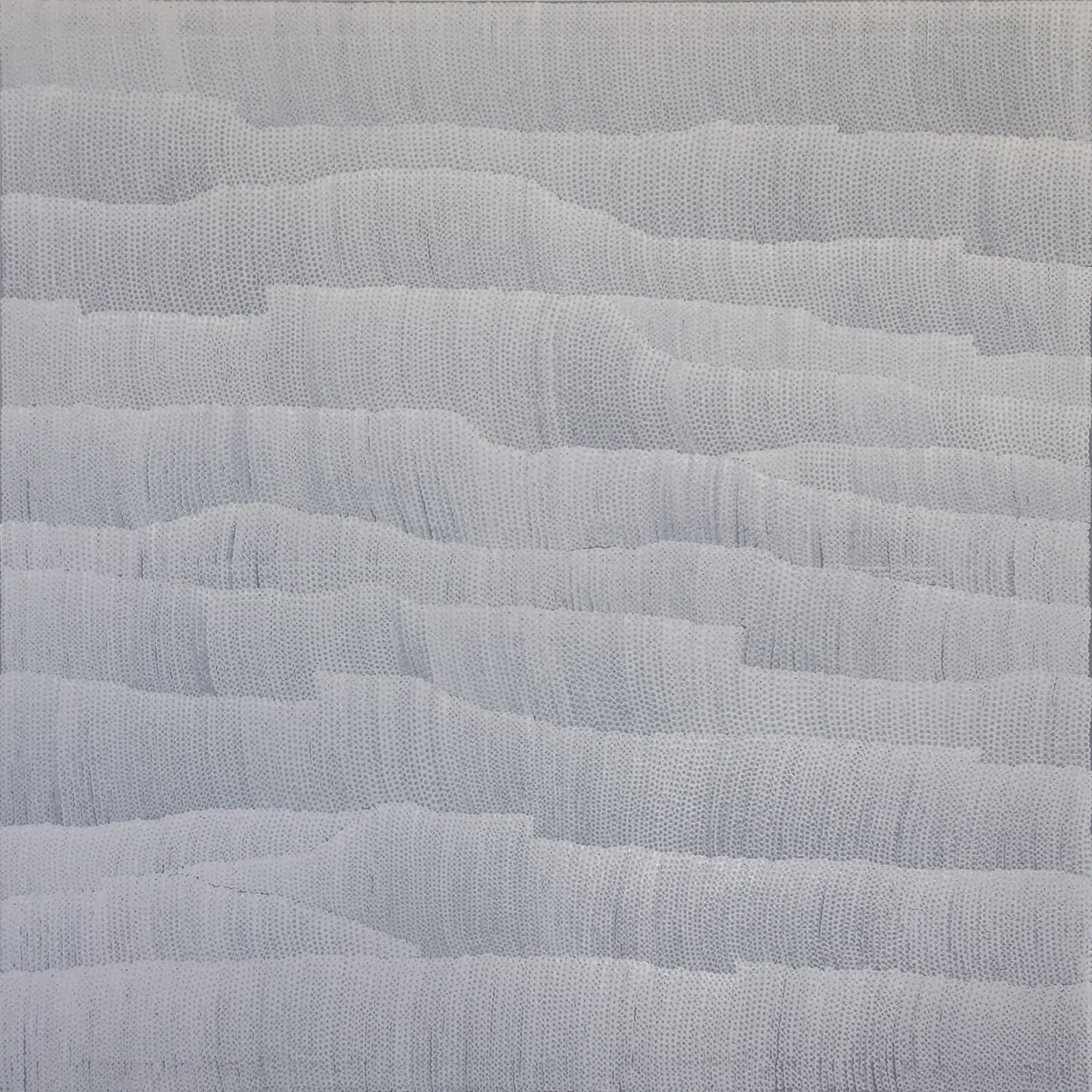 Jordan Ann Craig, She Untangles My Hair; Dot Drawing; Grey on Grey no.2, 2019