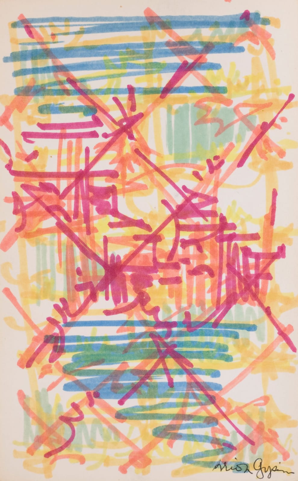 Brion Gysin, Through the Window of the Palazzo Venier dei Leoni, Peggy’s New Iron Grilles, Summer 62, 1962