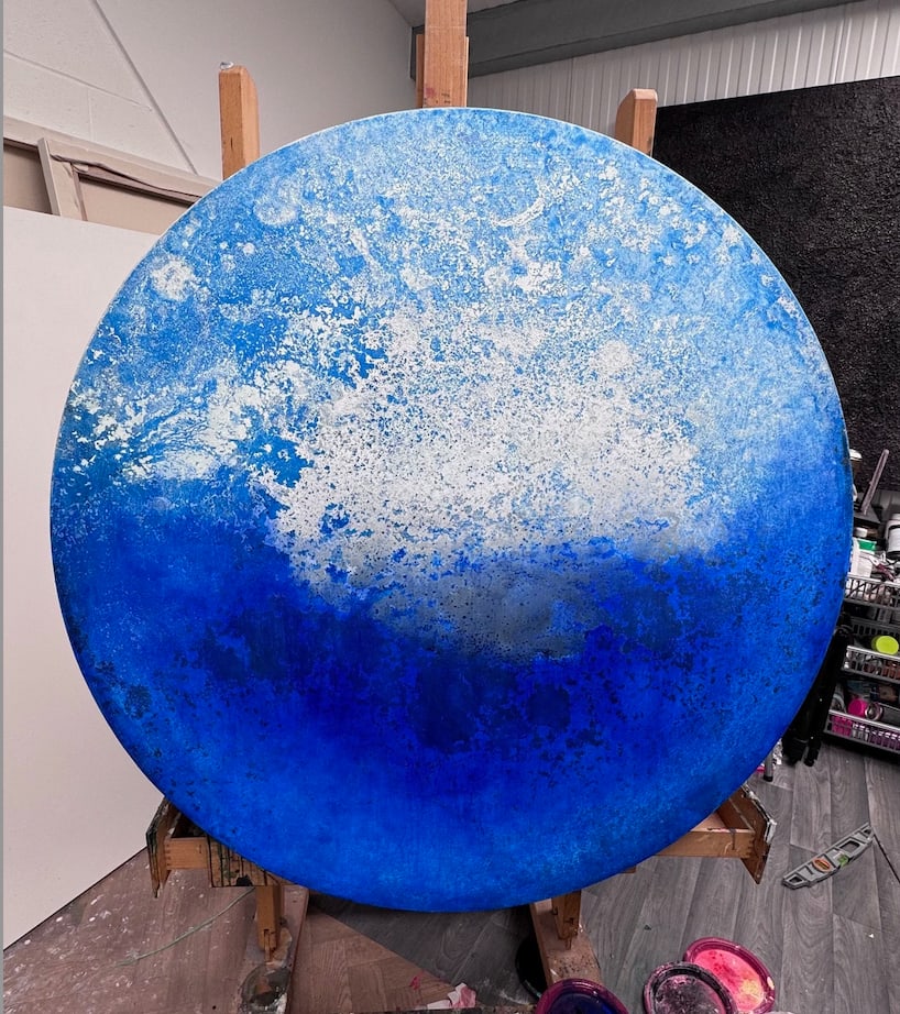 Govinda Sah 'Azad', Passing Cloud on Moon, 2024