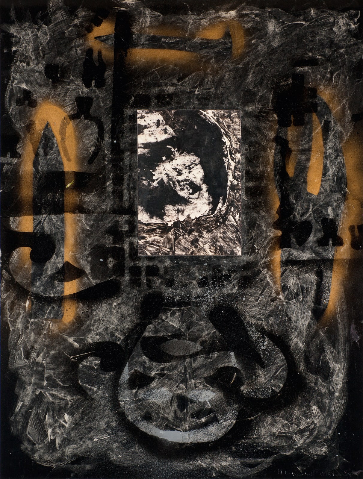 William S. Burroughs, The Ripper Strikes Again: Note Two Bobbies in Upper Left of Picture, c. 1990