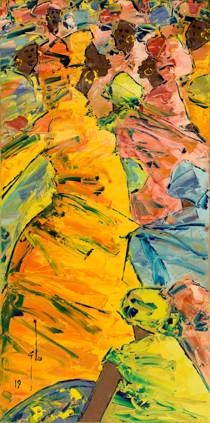 Ablade Glover, Orange Profile II, 2019