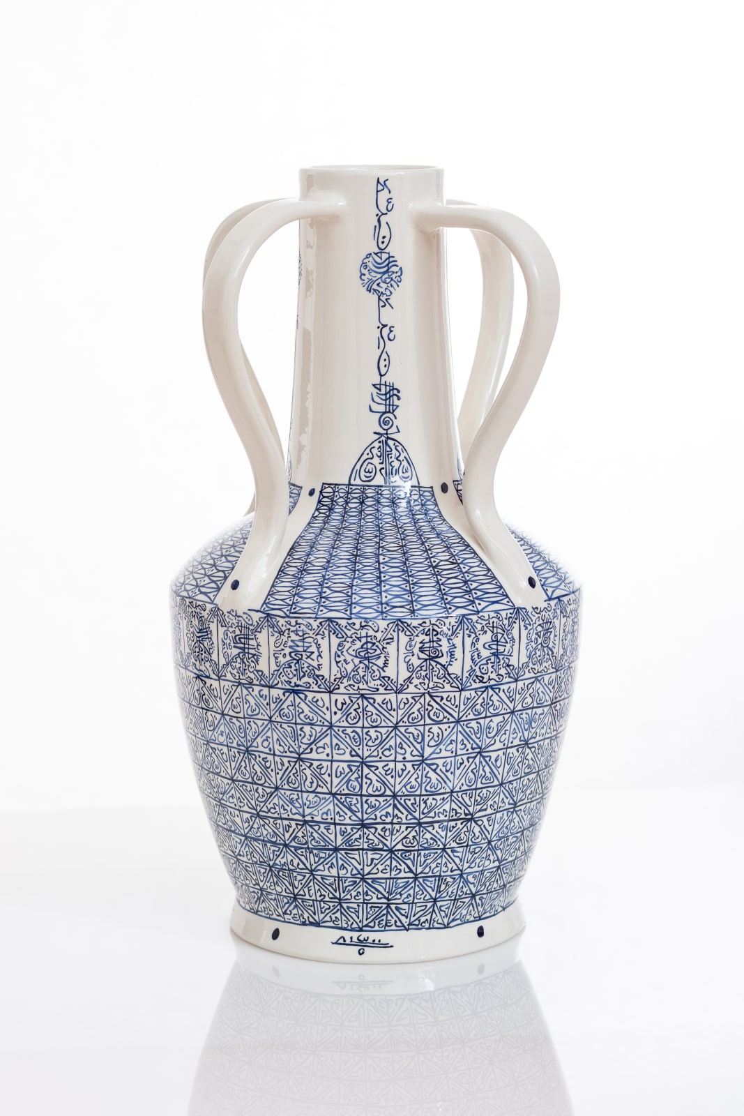 Rachid Koraïchi, From the series Lachrymatoires Bleues - Blue Lachrymatory Vases (v), 2020