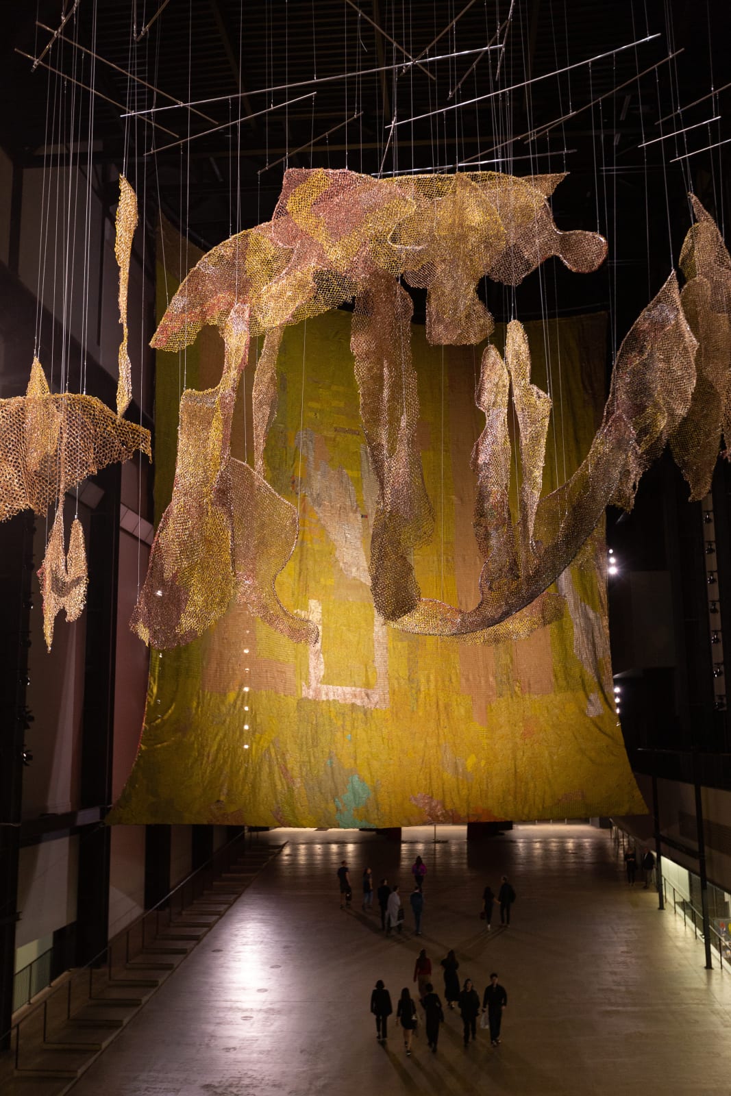 El Anatsui, Behind the Red Moon, 2023