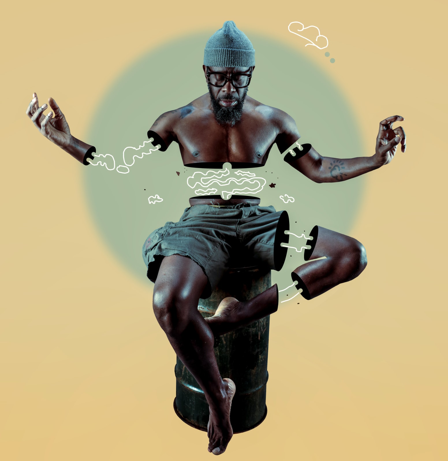 Benji Reid, Guts, 2021