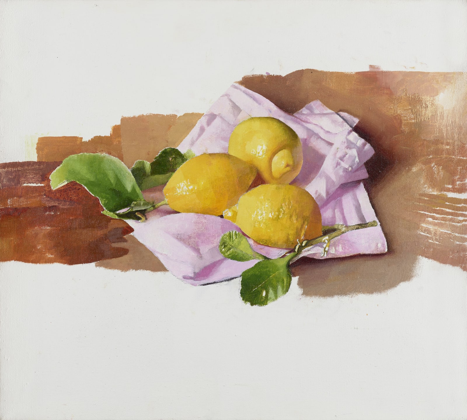 Diarmuid Kelley, Lemons on Pink Cloth, 2020