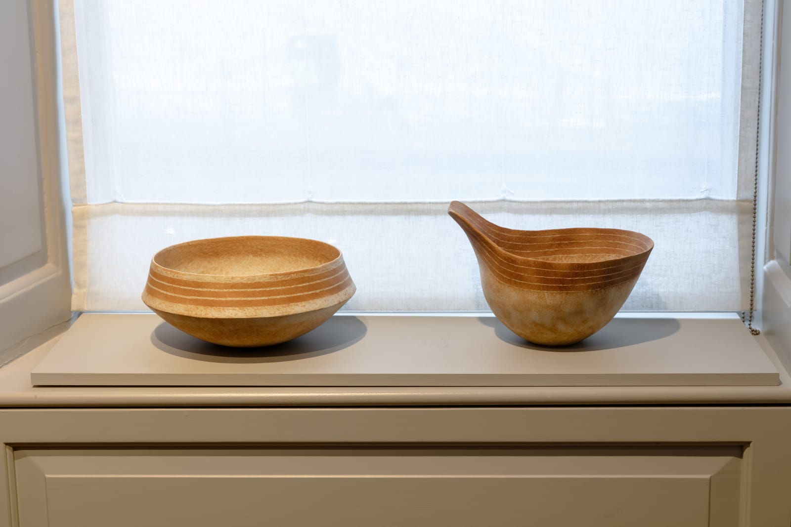 John Ward, Large Ochre-Banded 'Tailed' Bowl, circa 2000s