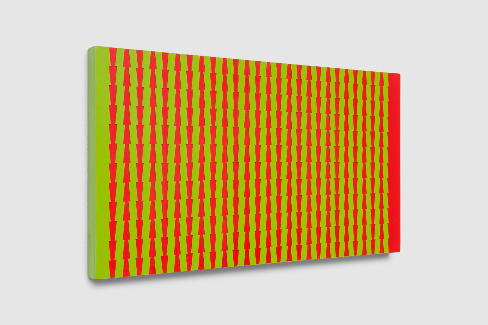 Tess Jaray, Borromini's Balustrade Red & Green, 2014