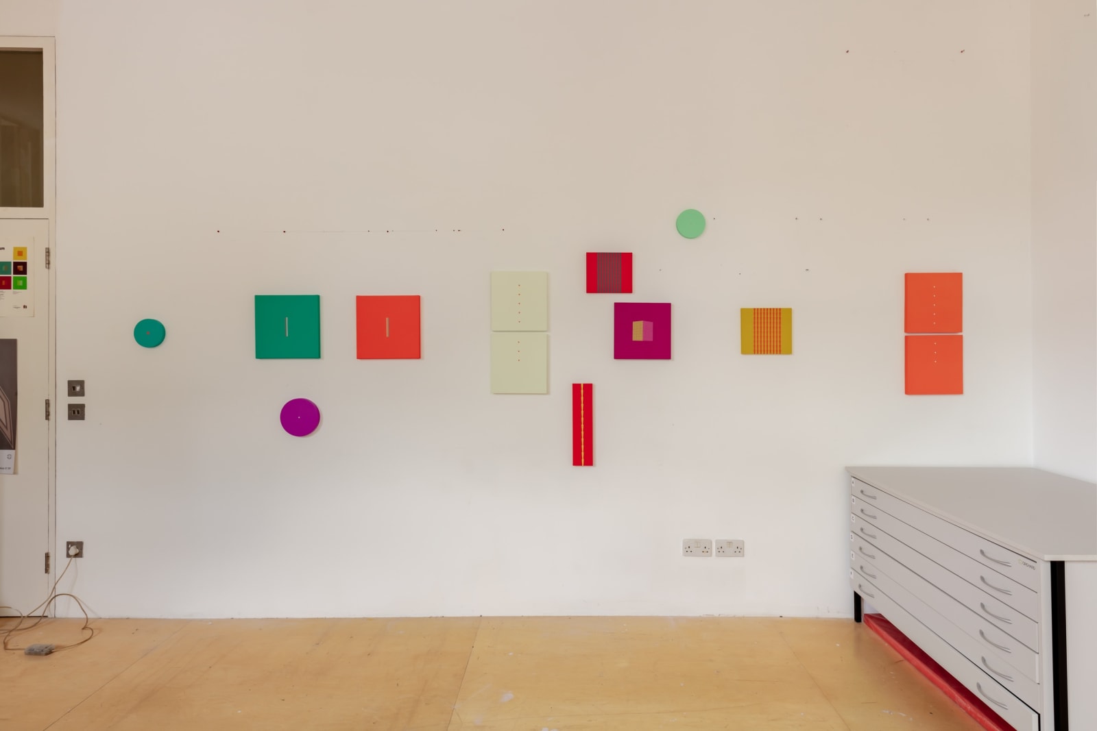 Tess Jaray, Five and Three, Red, 2013