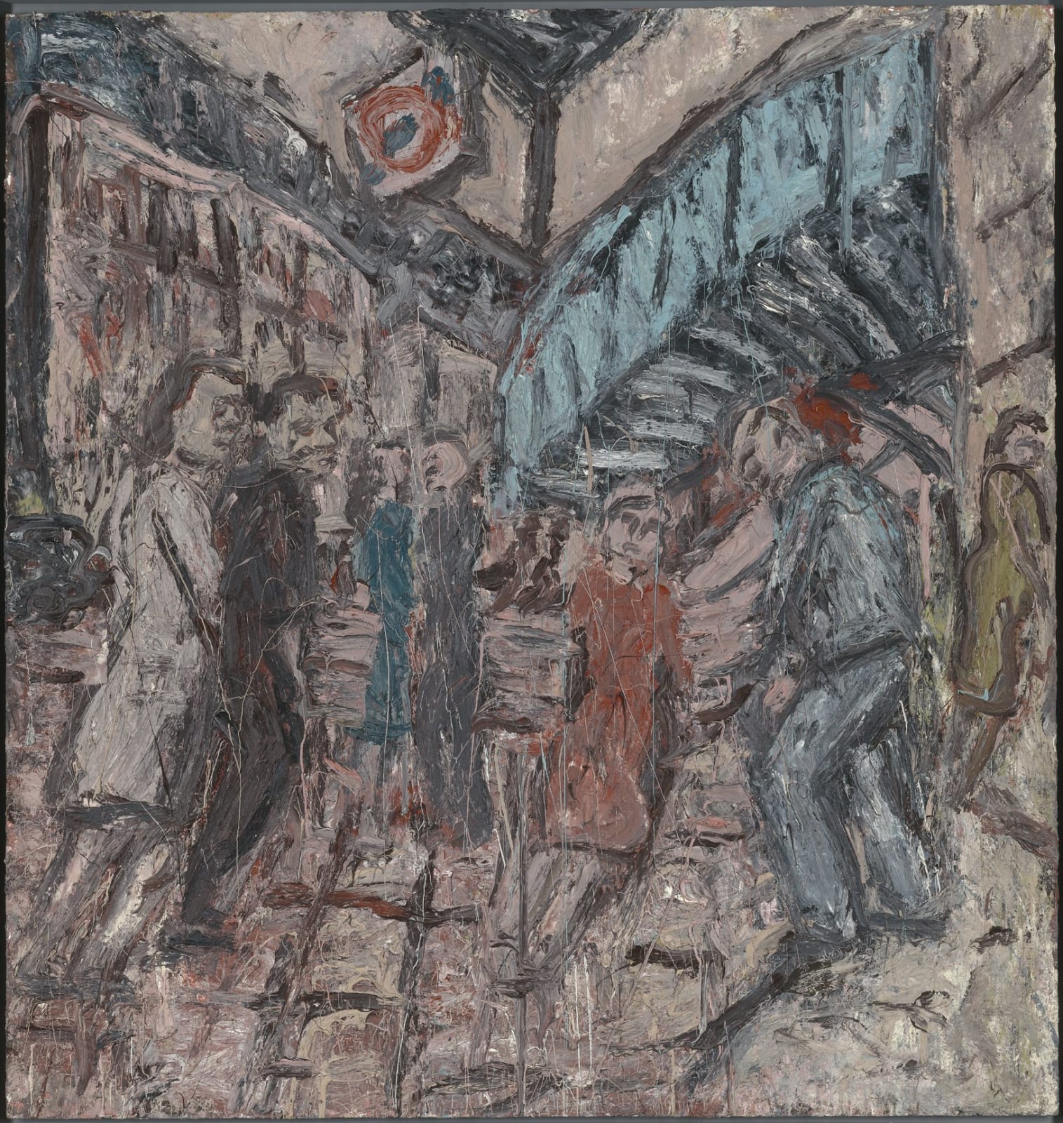 Leon Kossoff, Outside Kilburn Underground March, 1985