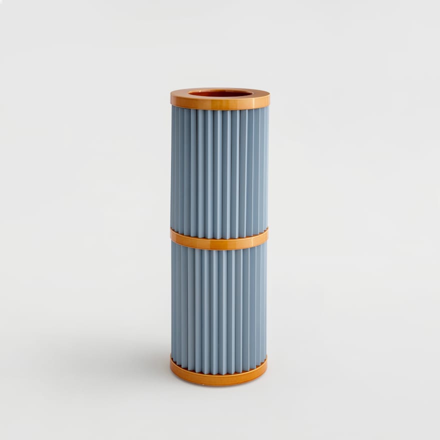 Ronan & Erwan Bouroullec, Rombini Vase B (Glossy Brun + Matt Blue), 2021