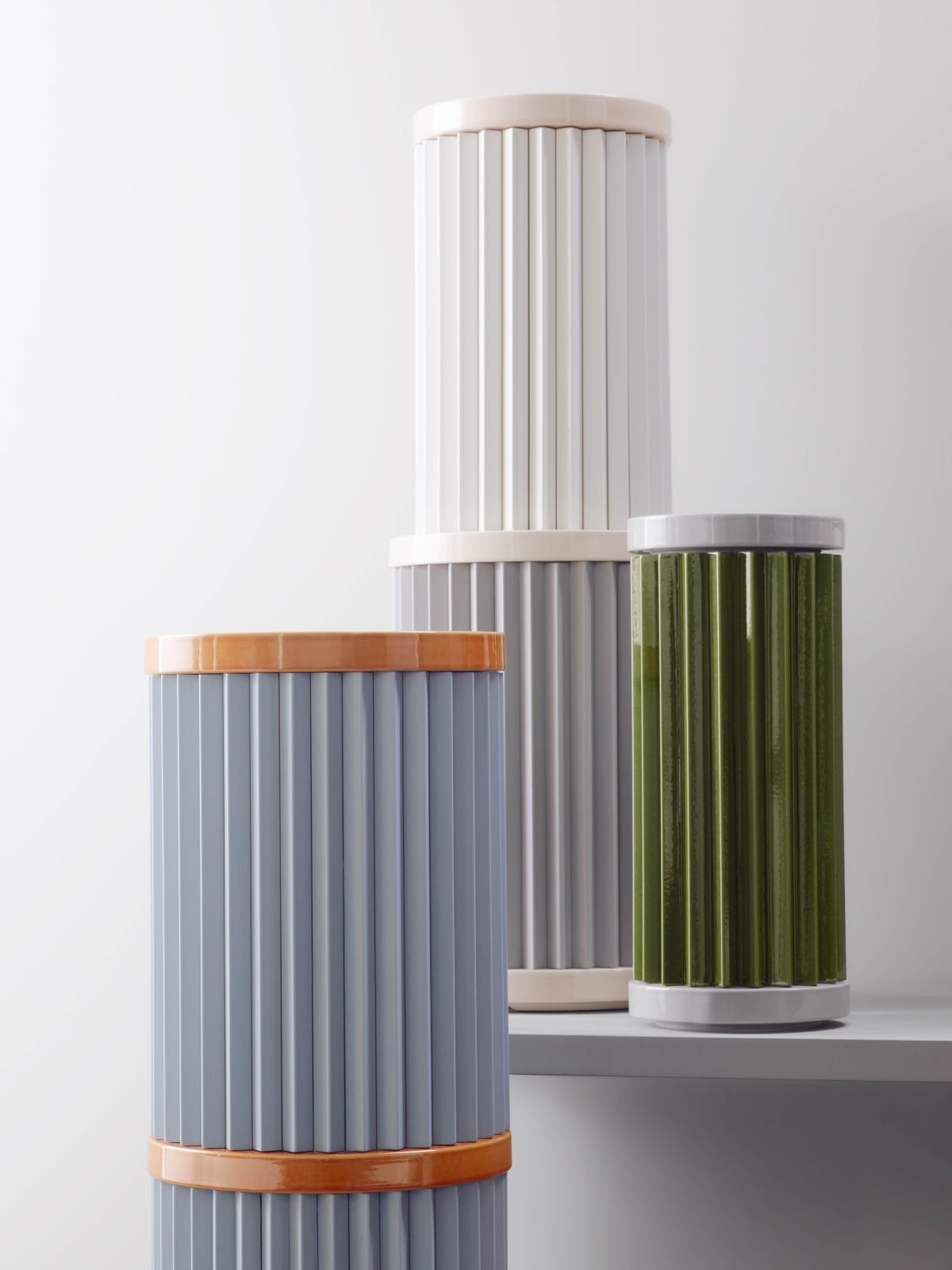 Ronan & Erwan Bouroullec, Rombini Vase B (Glossy Brun + Matt Blue), 2021