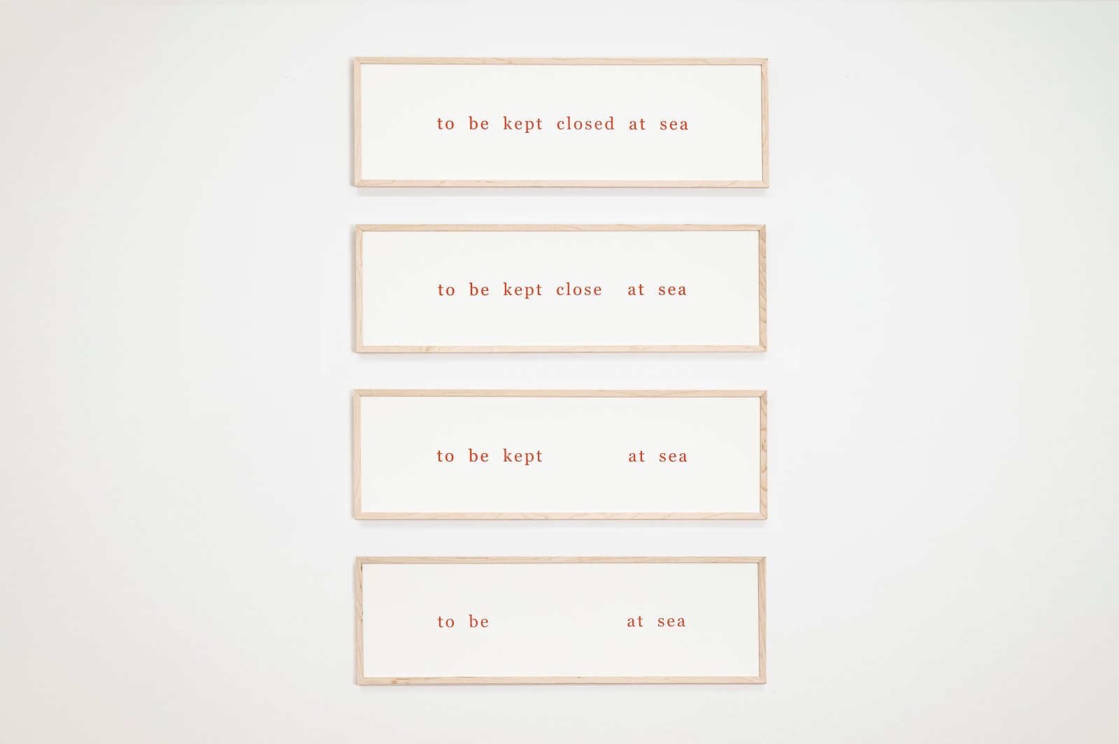 Joe Keys, to be kept closed a sea, 2023