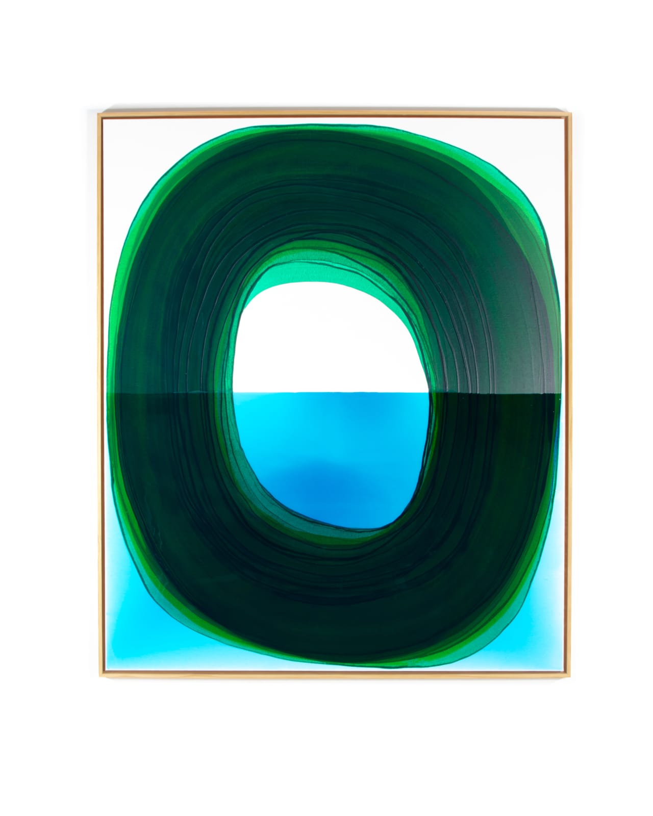 Ted Collier, "Glass Half Full" Circle Series, Blue, 2025
