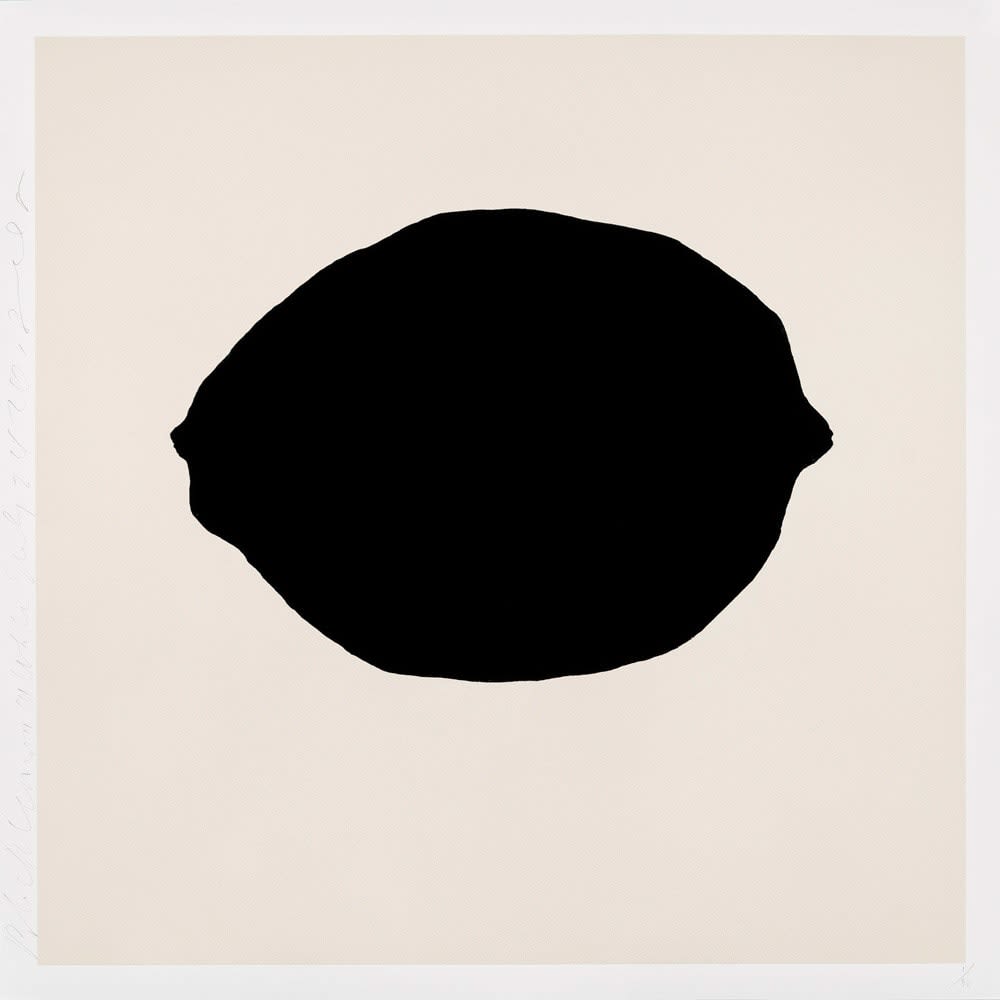 Donald Sultan, Black Lemon on White, July 24, 2018, 2018