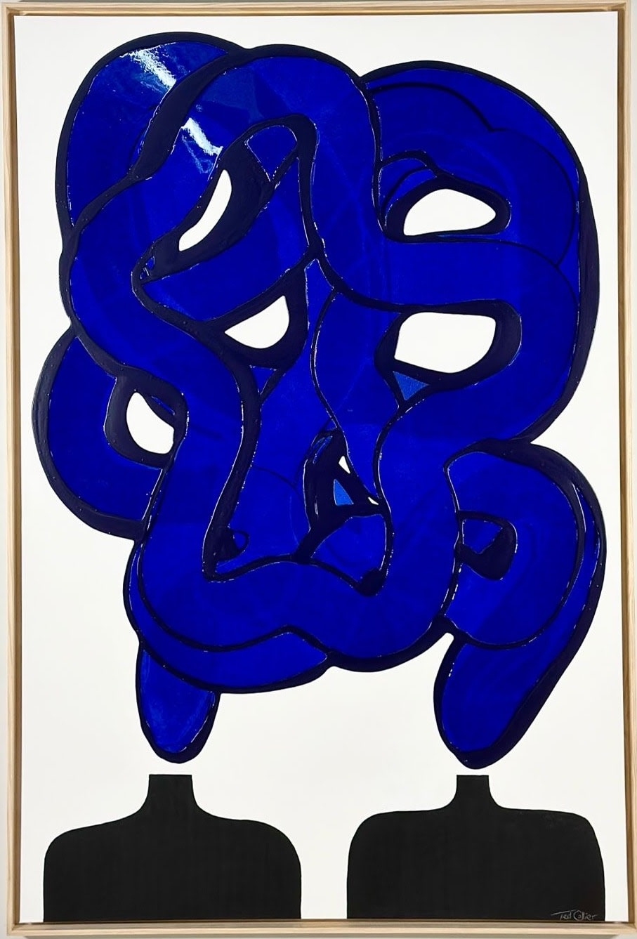 Ted Collier, Figurative Circle Series "Mind & Soul Connection, Blue", 2024