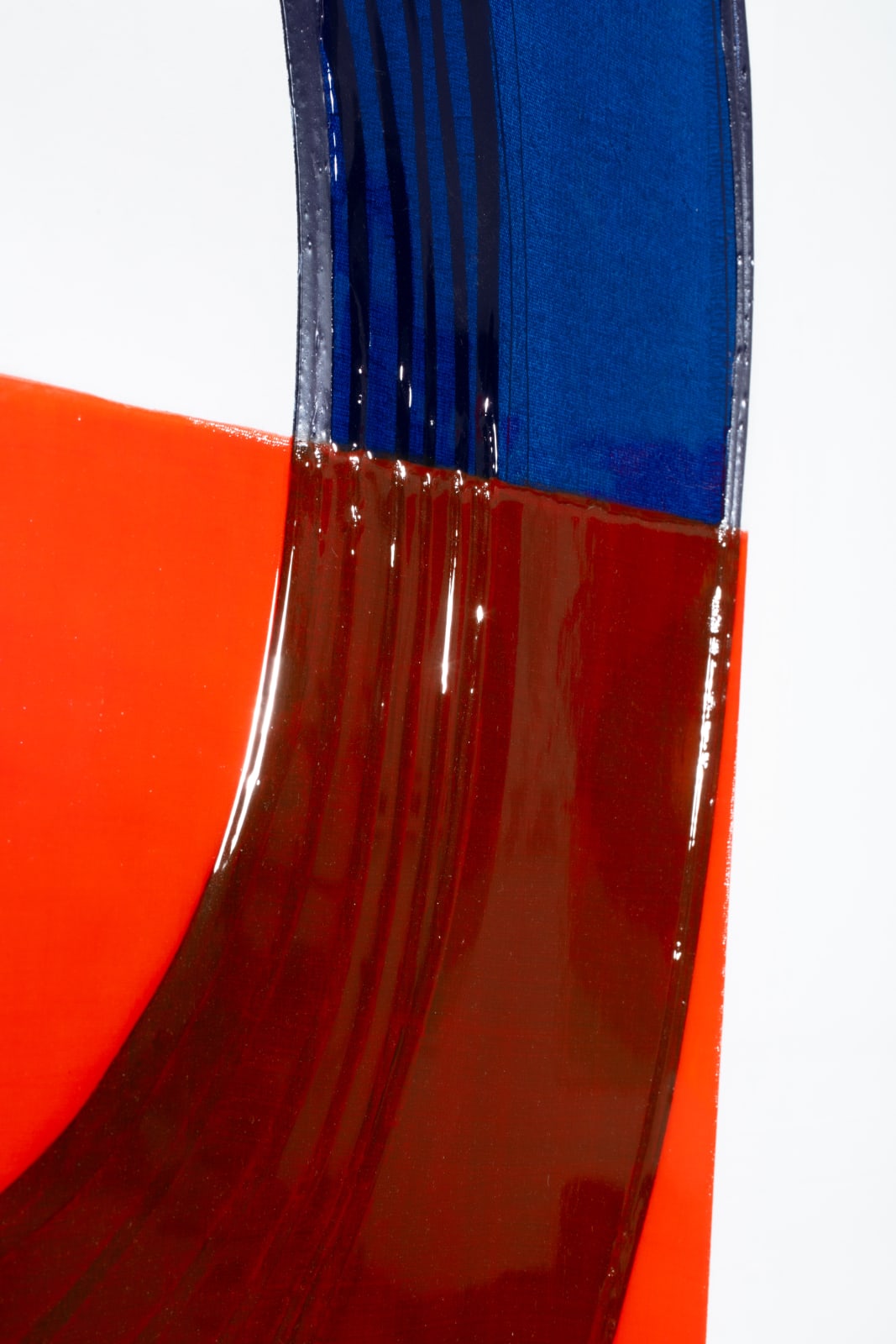 Ted Collier, "Glass Half Full" Circle Series 4, Red over Blue circle, 2025