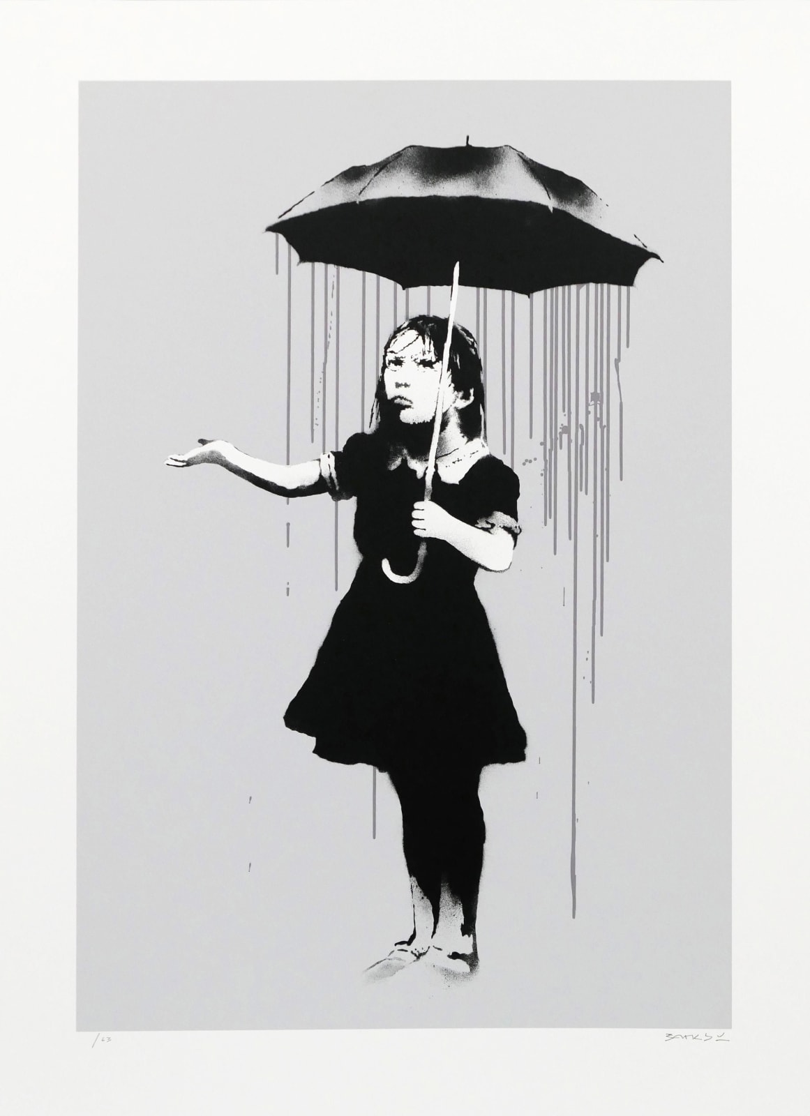 Banksy, Nola (grey rain), 2005