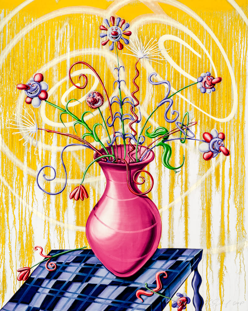 Kenny Scharf, Big Flores Yellow, 2021