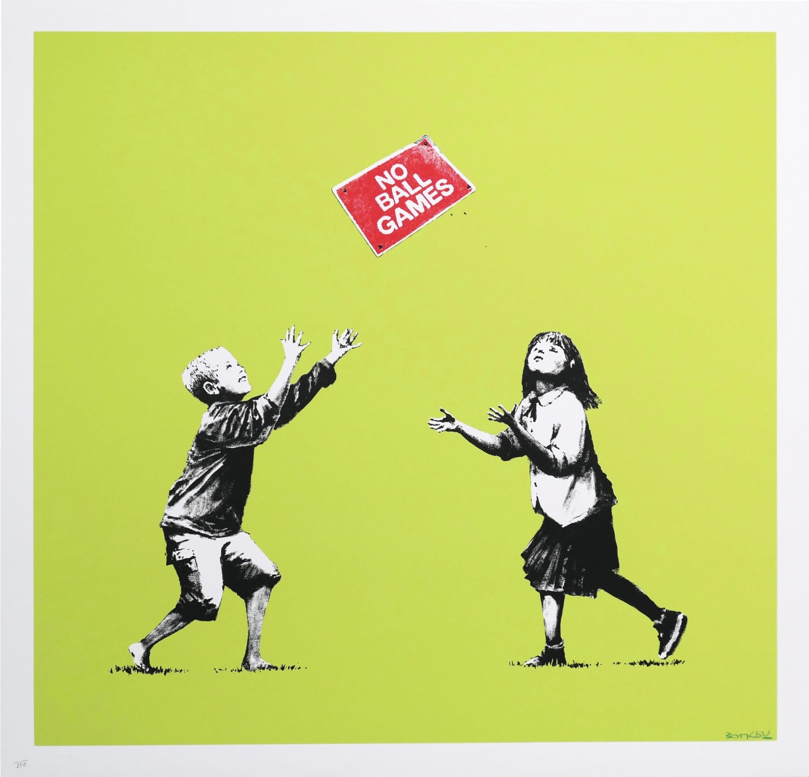 Banksy, No Ball Games (green), 2009