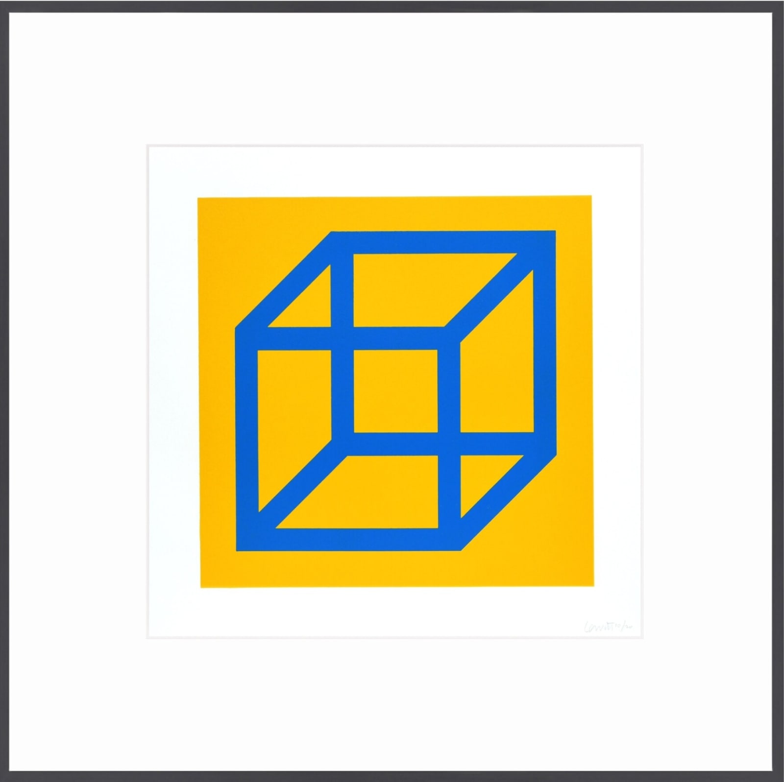 Sol LeWitt, Open Cube in Color on Color Plate 15, 2003