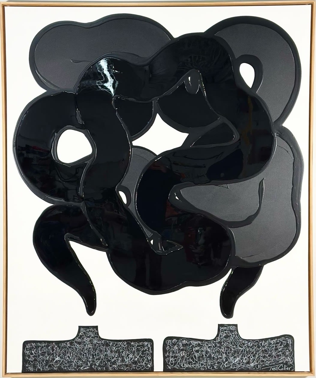 Ted Collier, Figurative Circle Series "Mind & Soul Connection, Black", 2024