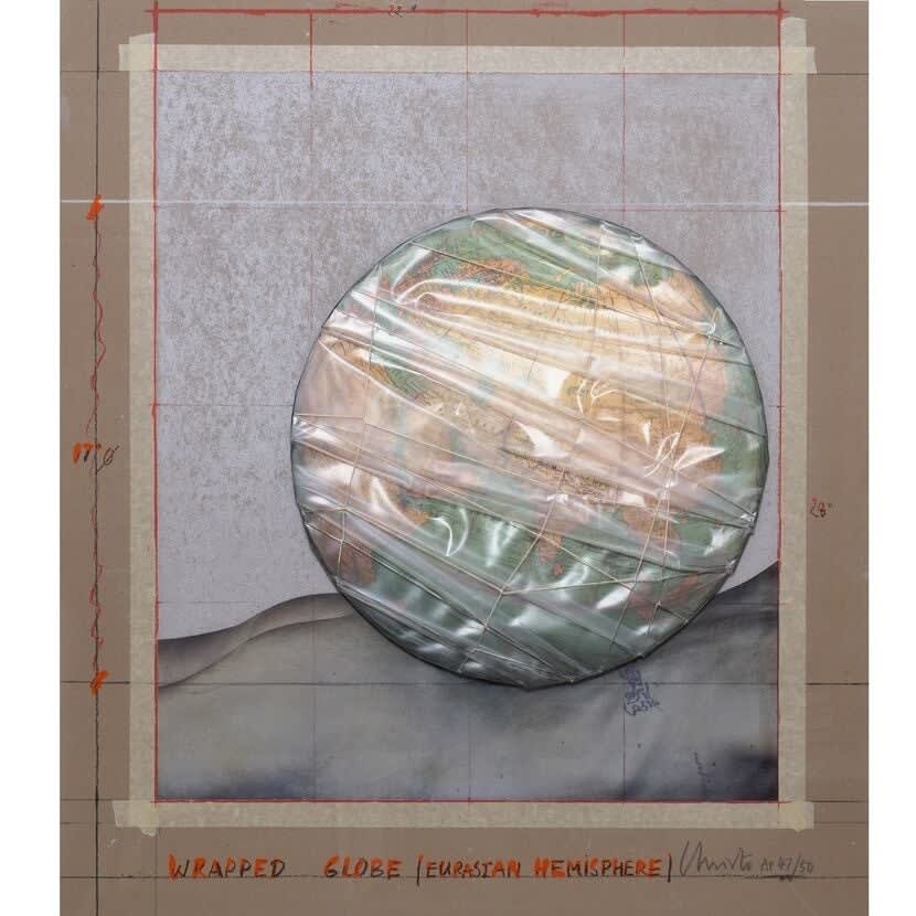Christo, Wrapped Globe (Eurasian Hemisphere), 2019