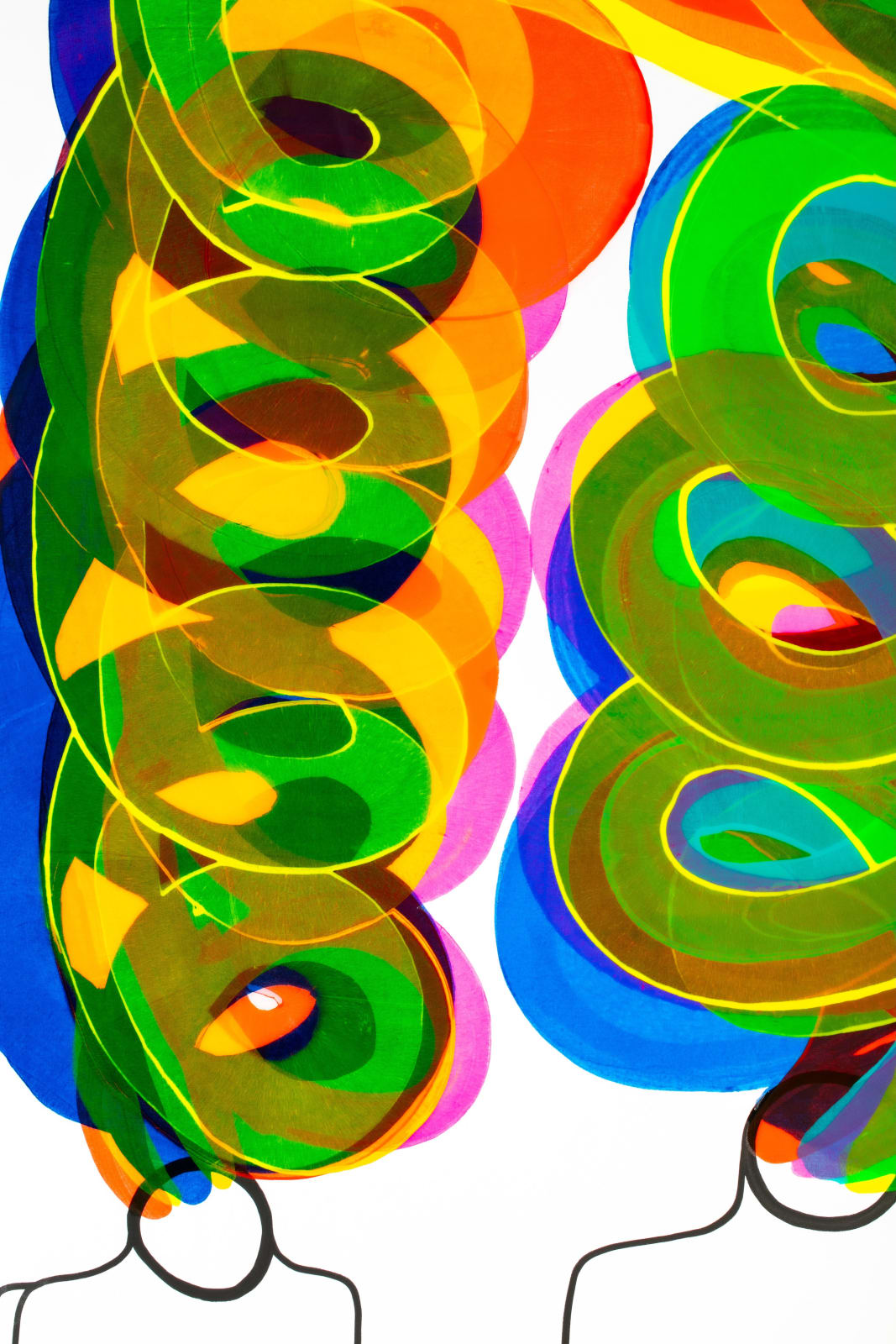 Ted Collier, Figurative Spiral Series, Multicolor, 2025