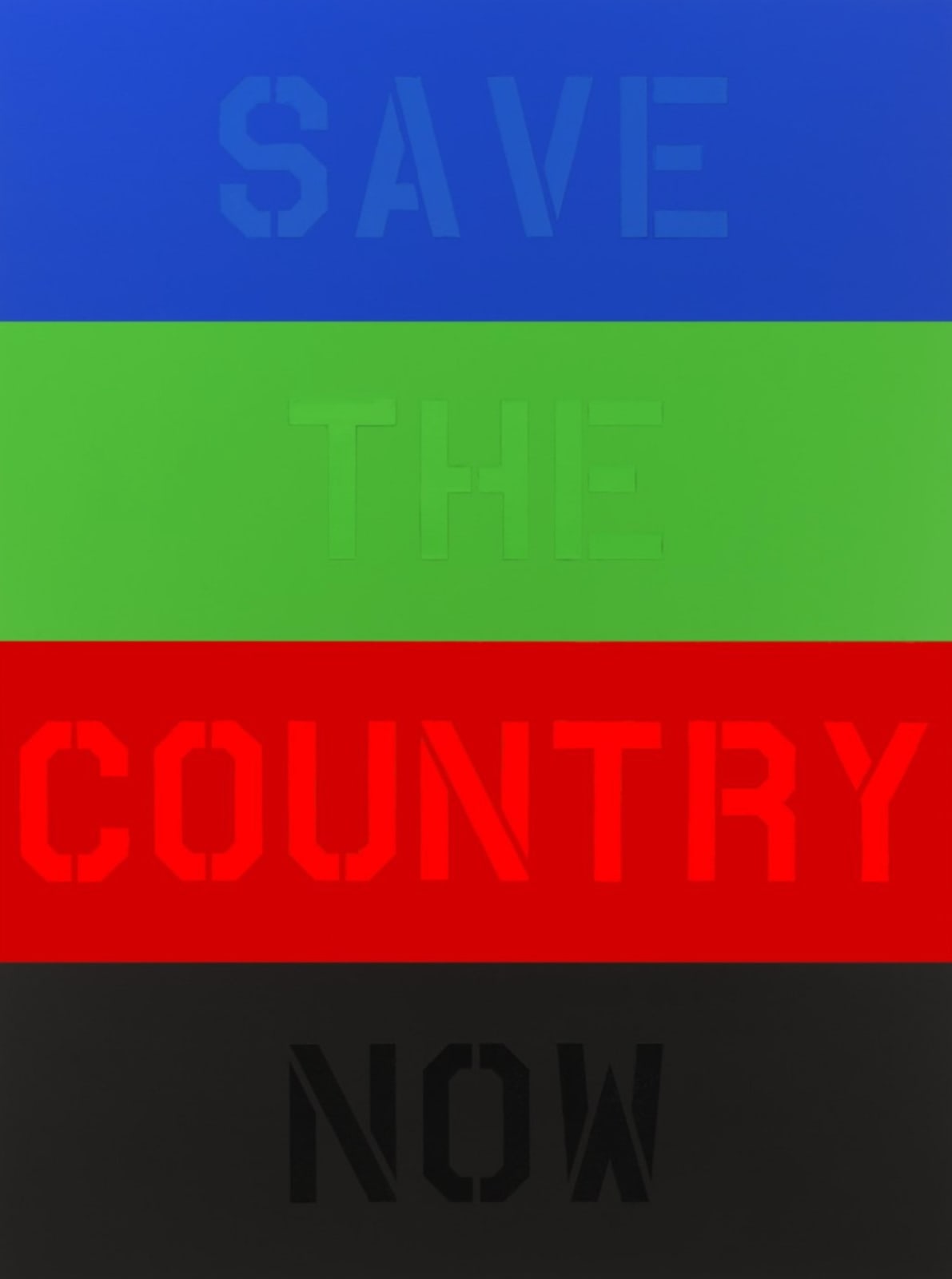 Deborah Kass, Save the Country Now, 2011