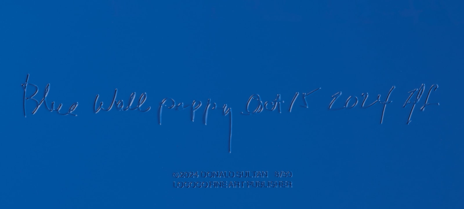 Donald Sultan, Blue Wall Poppy, Oct 15, 2024, 2024