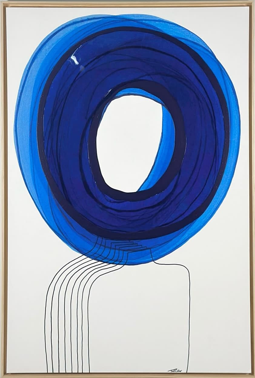 Ted Collier, Figurative Circle Series "8-Faced, Ultra Blues", 2024