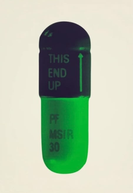 Damien Hirst, The Cure | Cream - Aubergine - Pea Green,, 2014