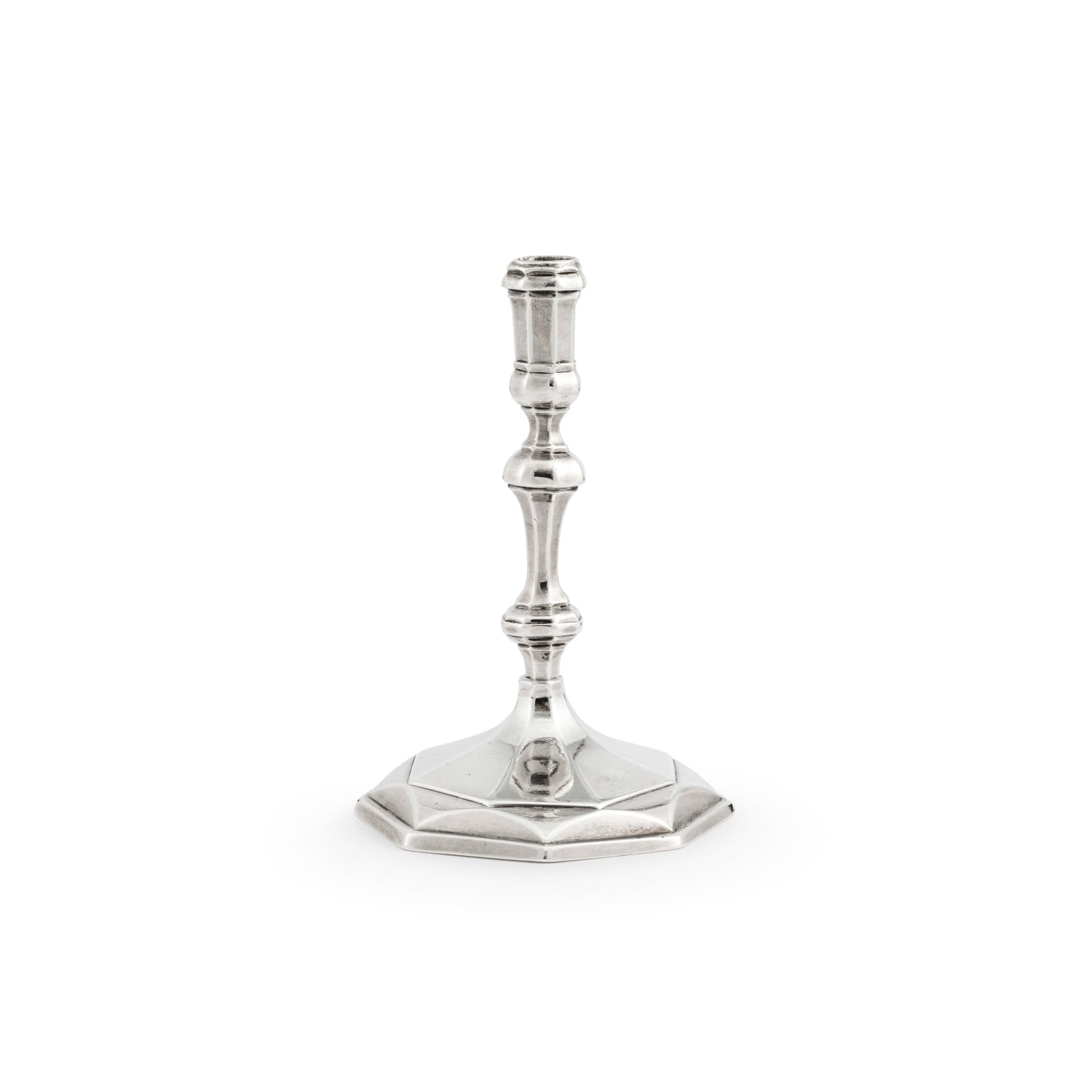 GABRIEL SLEATH, A QUEEN ANNE OCTAGONAL TAPERSTICK , 1715