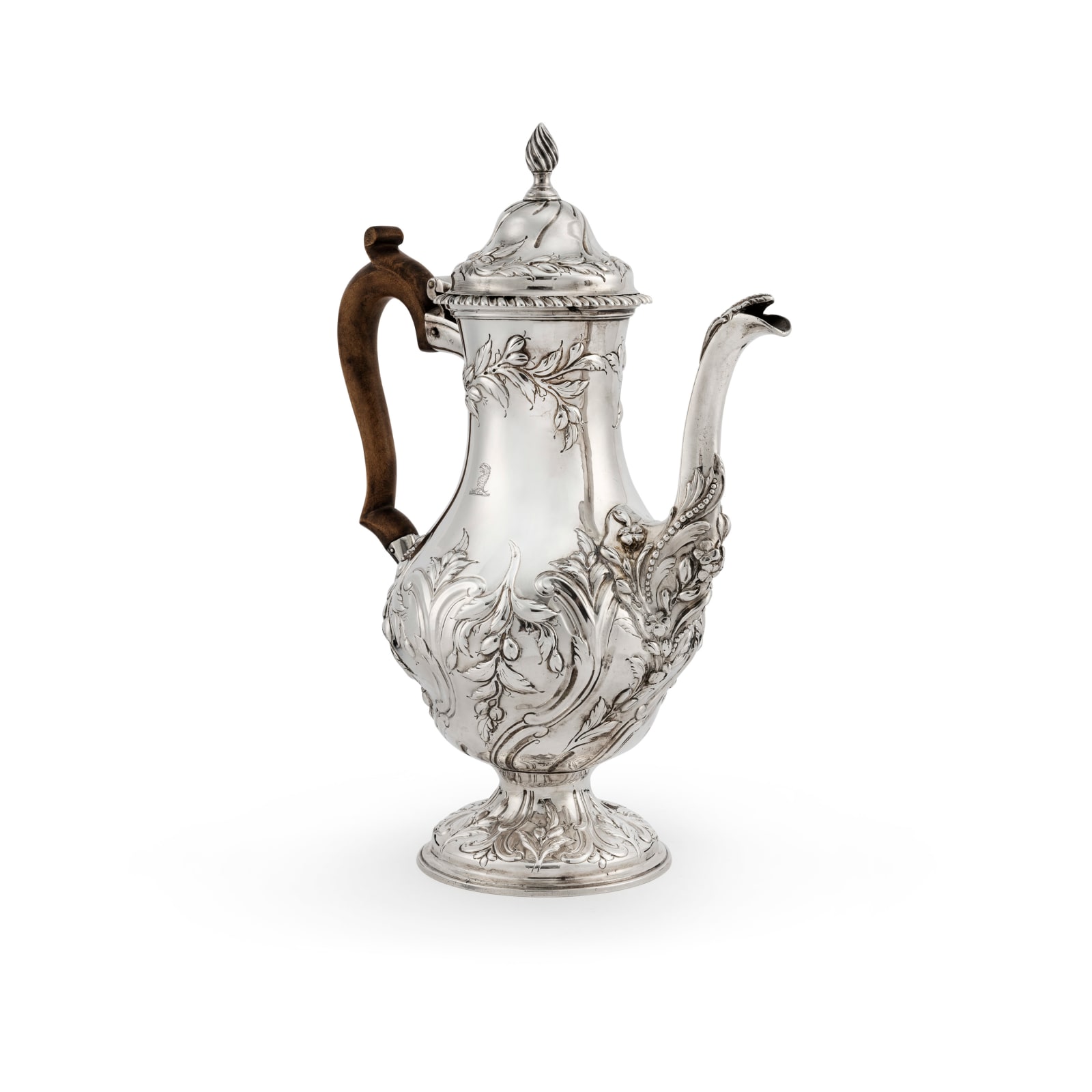 DAVID WHYTE & WILLIAM HOLMES, A Large George III Rococo Coffee Pot, 1767