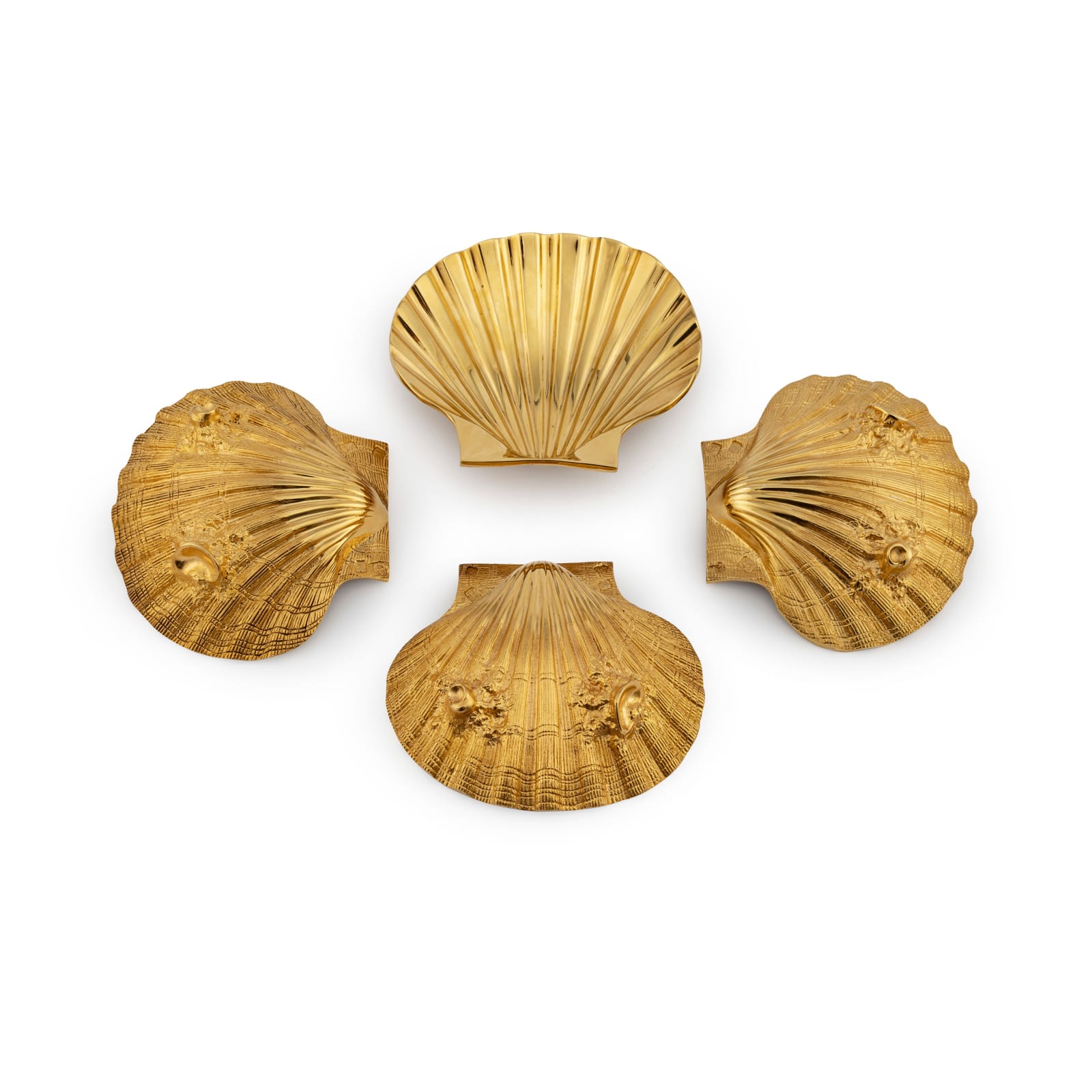 CJ VANDERS, A Magnificent Set of Four Silver Shells Modelled after Paul De Lamerie, 1970