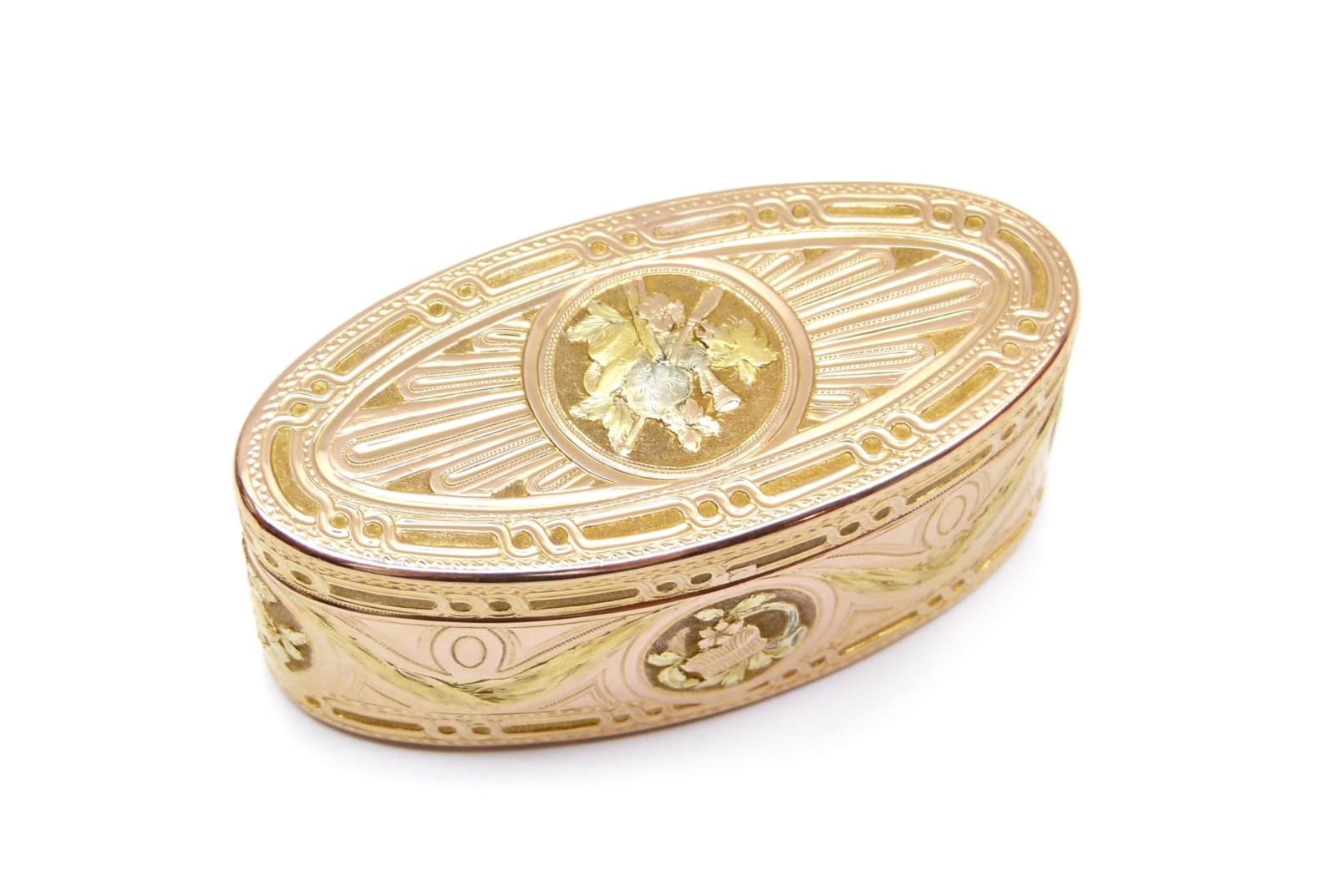Jean-Baptiste Carnay, A Magnificent 18th Century Vari Colour Gold Snuff Box, Paris, 1764