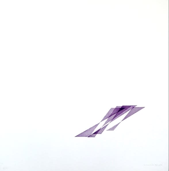 Vera MOLNAR, 4 triangles et leur ombre, 2008