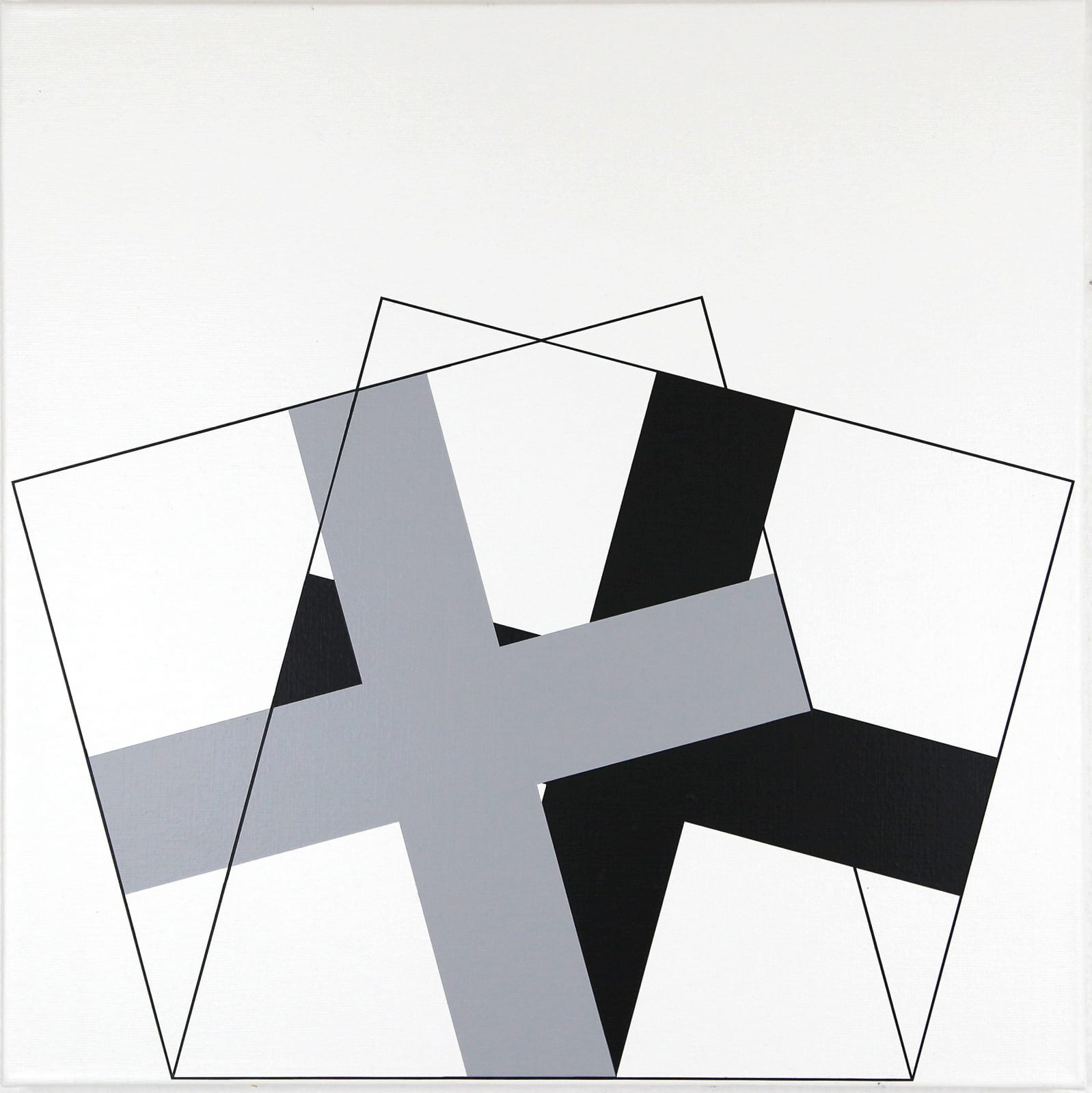 Vera MOLNAR, Croix et ombre, 2023
