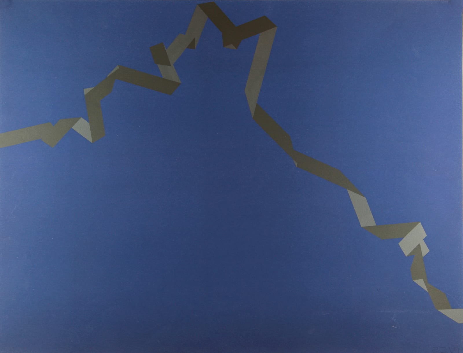 Vera MOLNAR, Sainte victoire Blues III, 1998