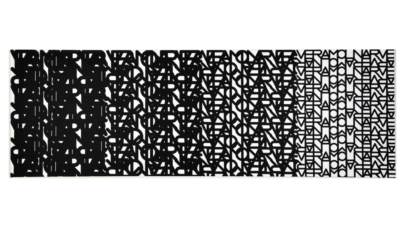 Vera MOLNAR, Du visible au lisible en 4 parties, 2013