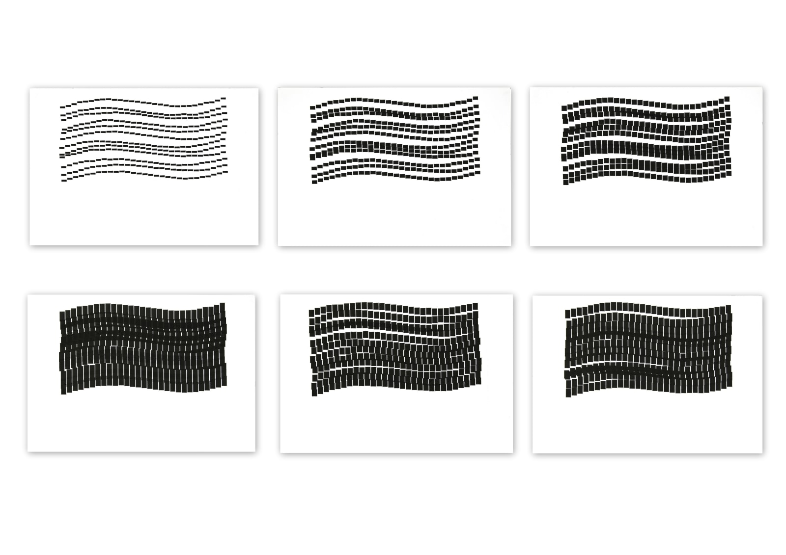 Vera MOLNAR, Structures sinusoïdales, 1984