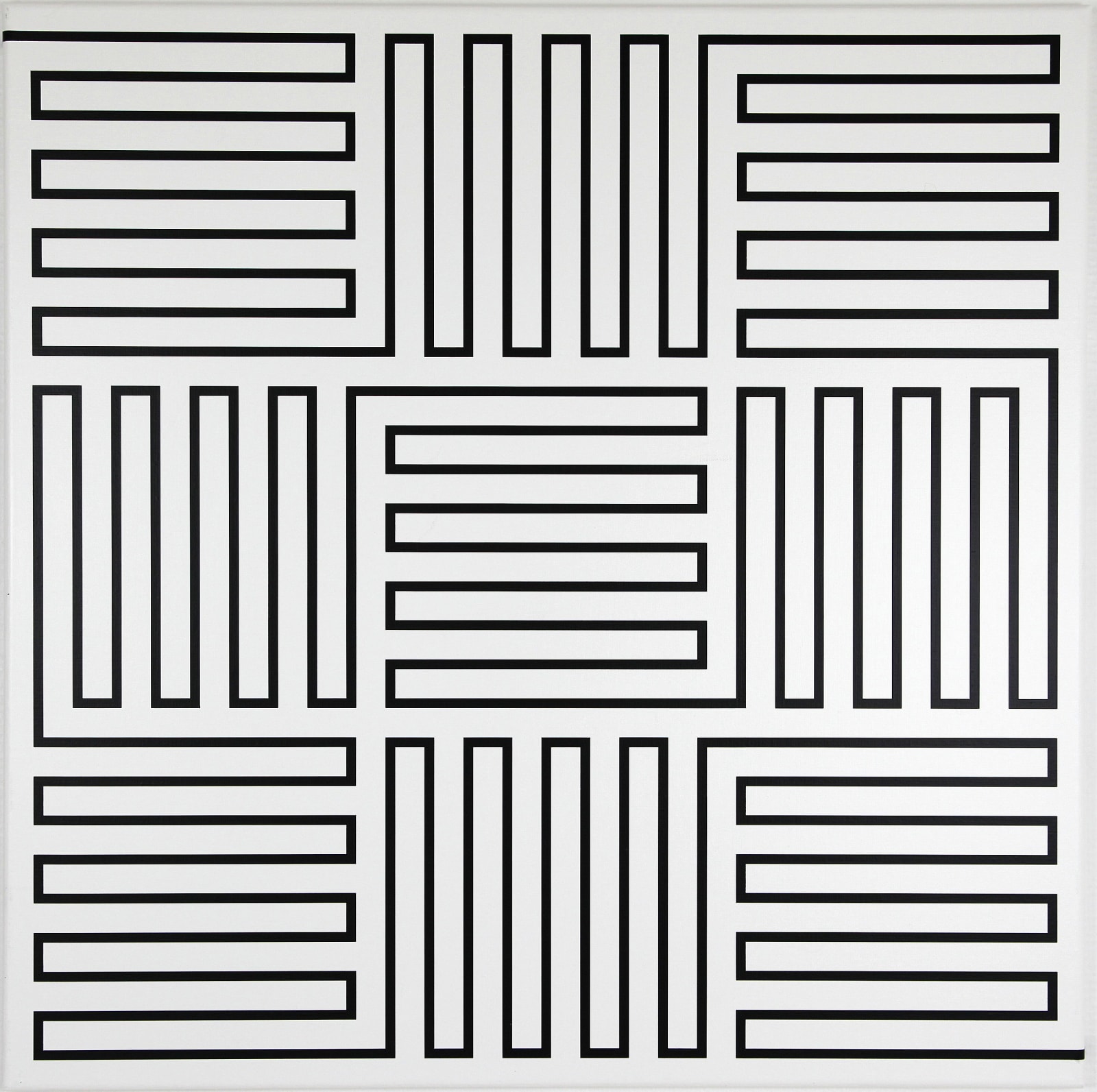Vera MOLNAR, Croix en ligne, 2023