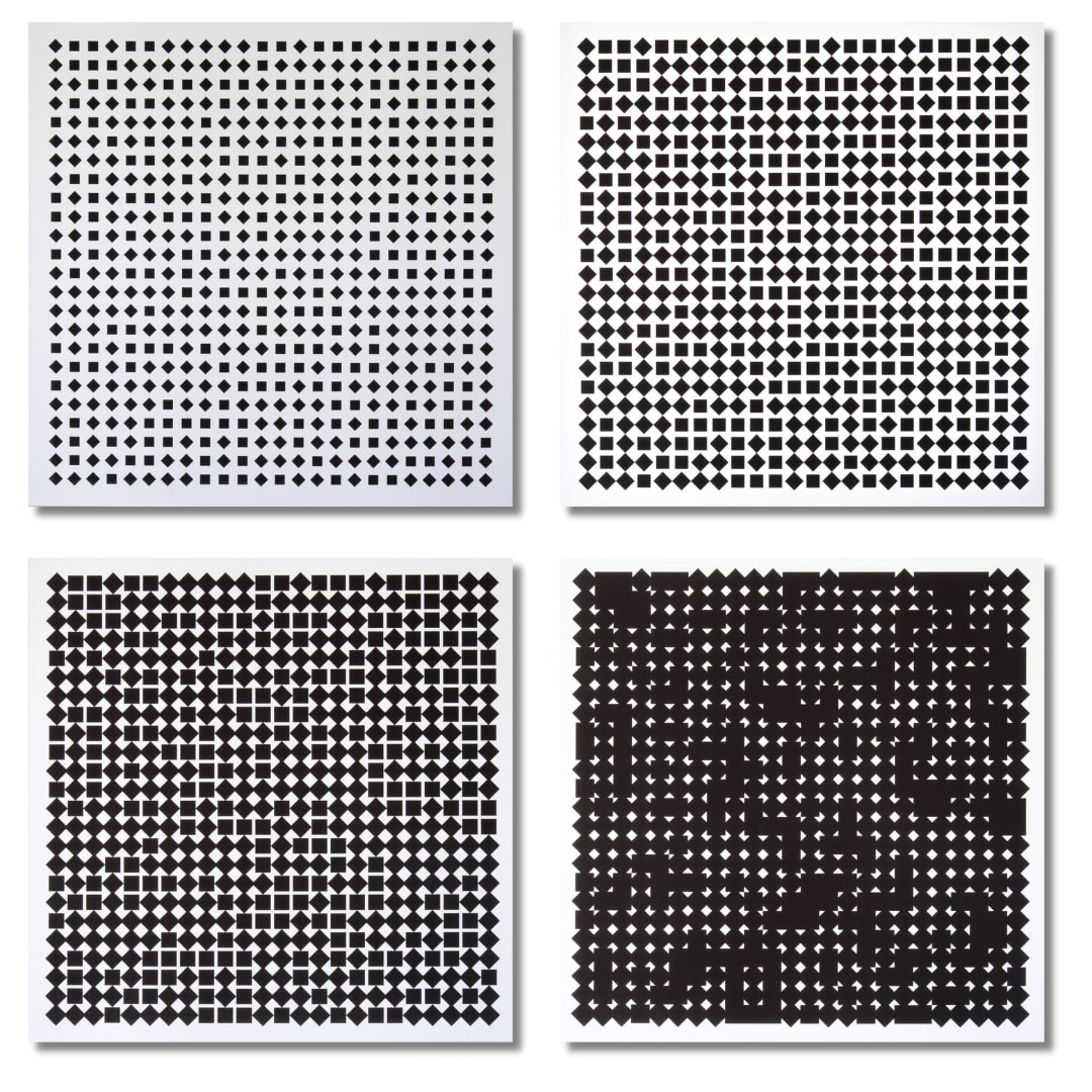 Vera MOLNAR, Carrés en 2 positions, 2013