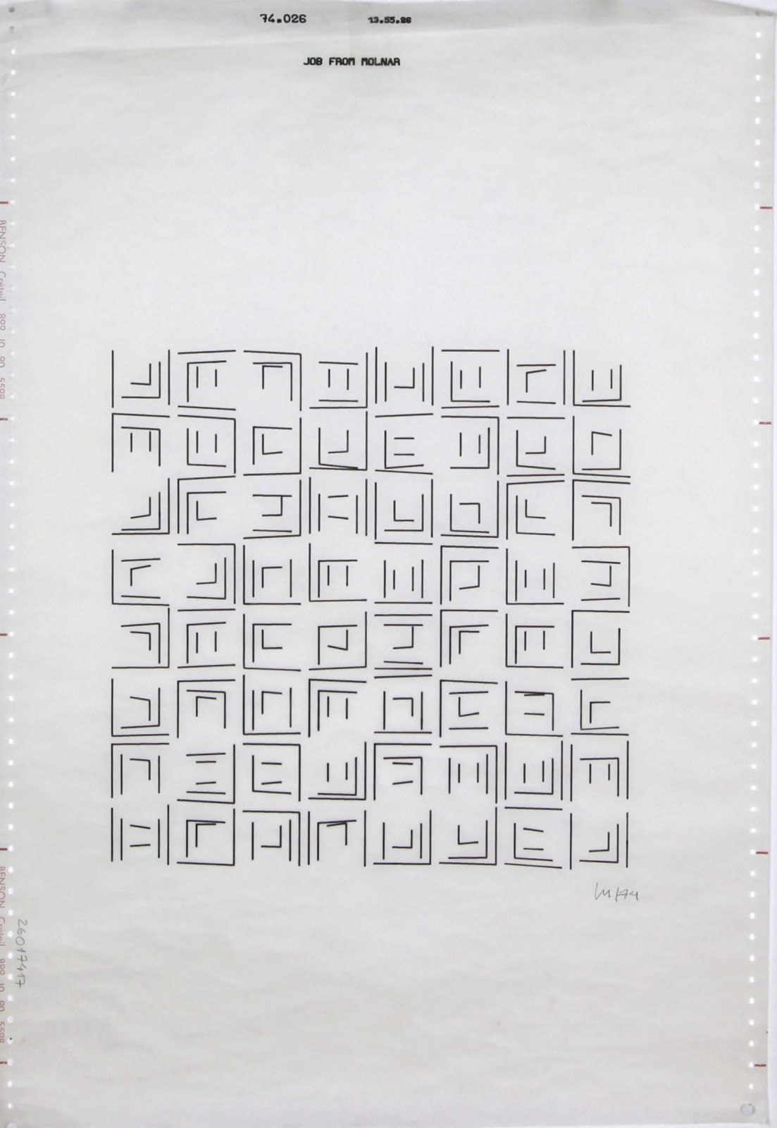 Vera MOLNAR, Molndrian (74.026 - 13.55.26), 1974