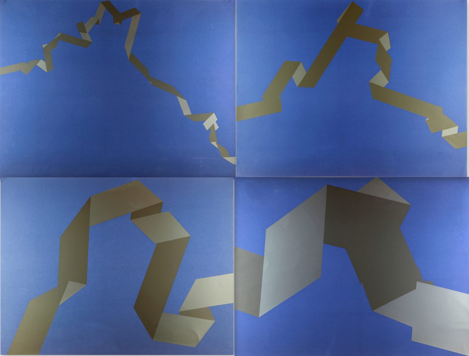 Vera MOLNAR, Sainte victoire Blues III, 1998